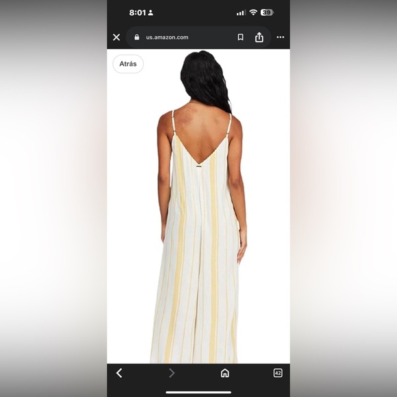 Billabong White and Yellow Striped Romper - Picture 2 of 12